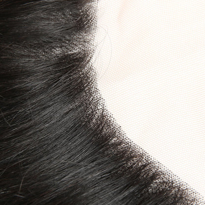 Premium #1B Natural Black Straight Bundles with 13×4 Lace Frontal | 100% Human Hair