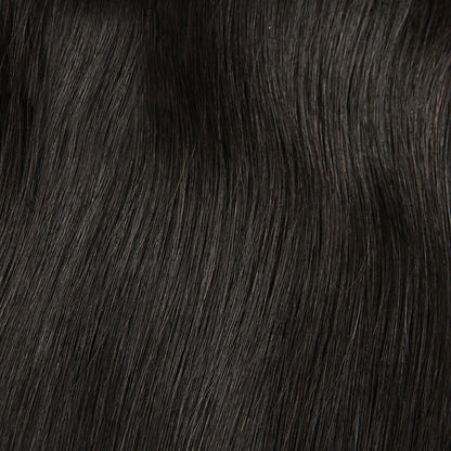 Premium #1B Natural Black Straight Bundles with 13×4 Lace Frontal | 100% Human Hair