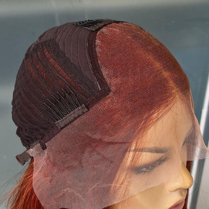 Fiery Ginger 350 Body Wave 13x4 Lace Front Wig | Premium Human Hair